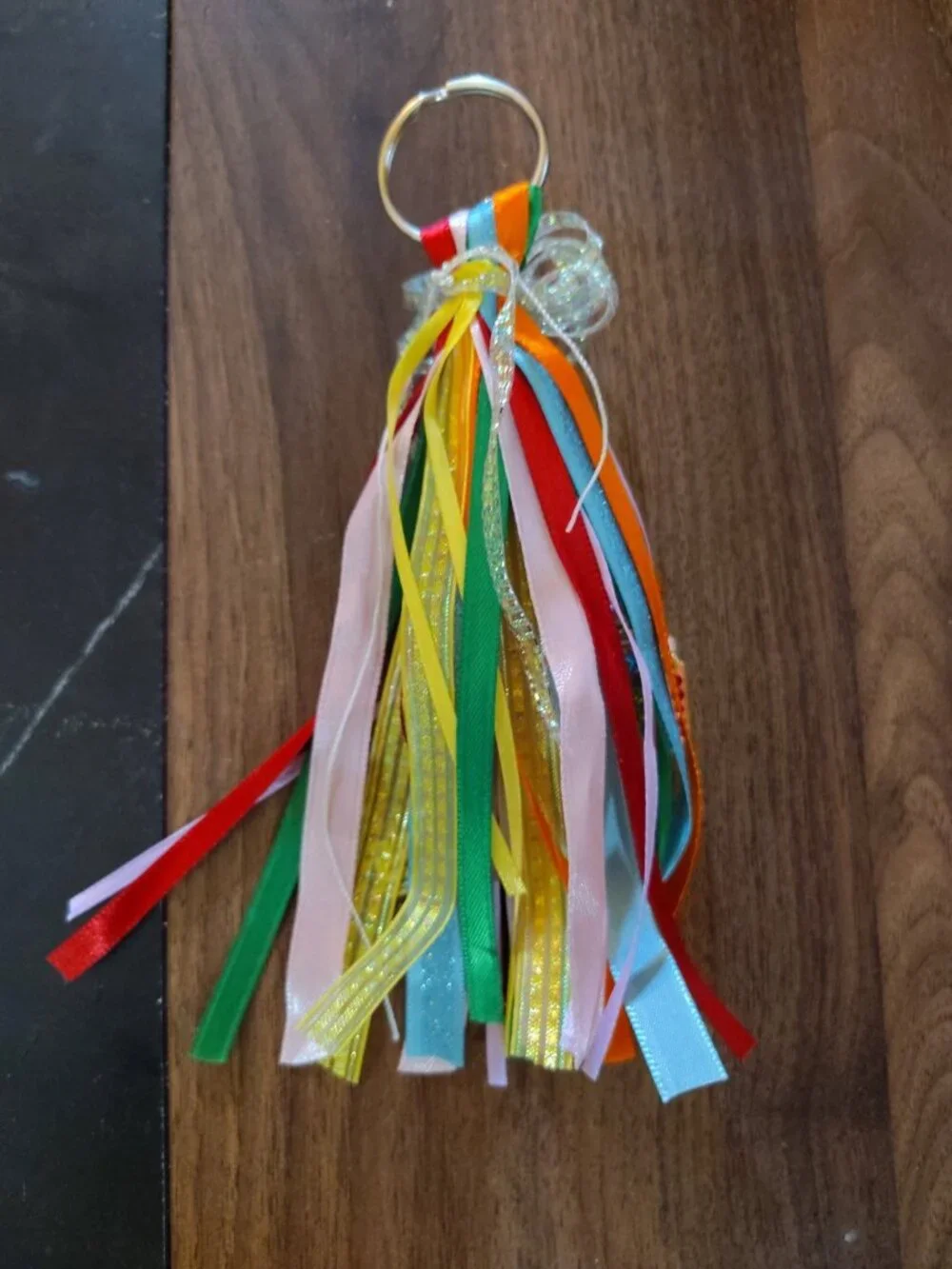 Enchanting Artisan Handmade Ribbon Tassel For Bags/Keychain/Car With Charm